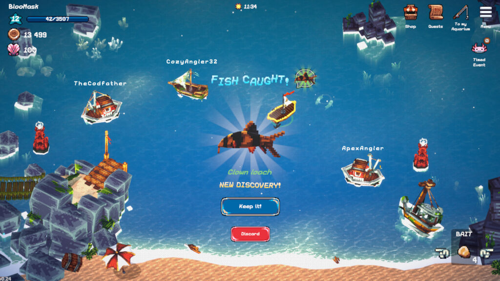 Tiny Aquarium: Social Fishkeeping gameplay screenshot 2
