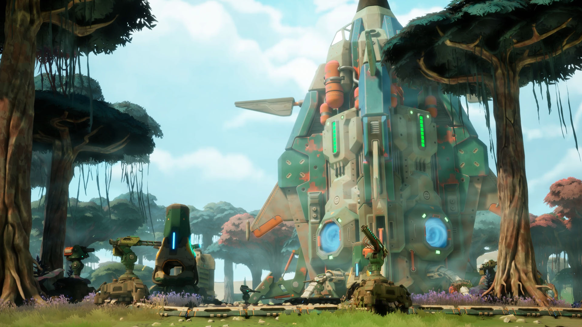 Gravhounds - Green Background Base with Turrets